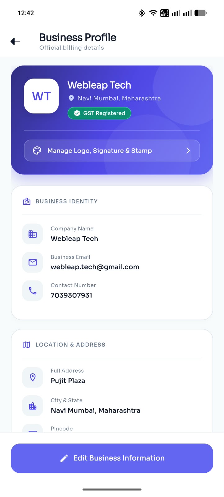 ZyvoBill Payment tracking inside a mobile mockup